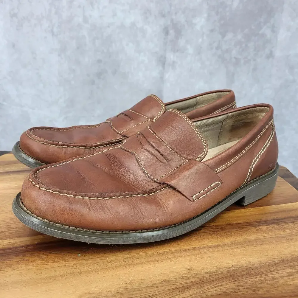 Sperry Top Sider Penny Loafers‎ Mens 9.5 M Brown Leather Slip On Shoes